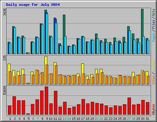 Daily usage for July 2024