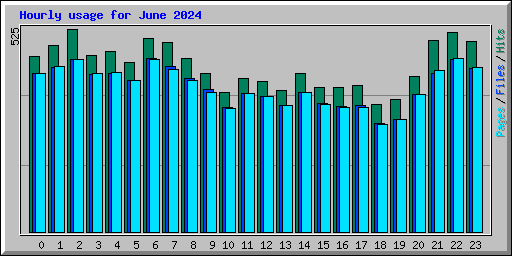 Hourly usage for June 2024