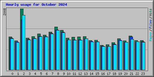 Hourly usage for October 2024